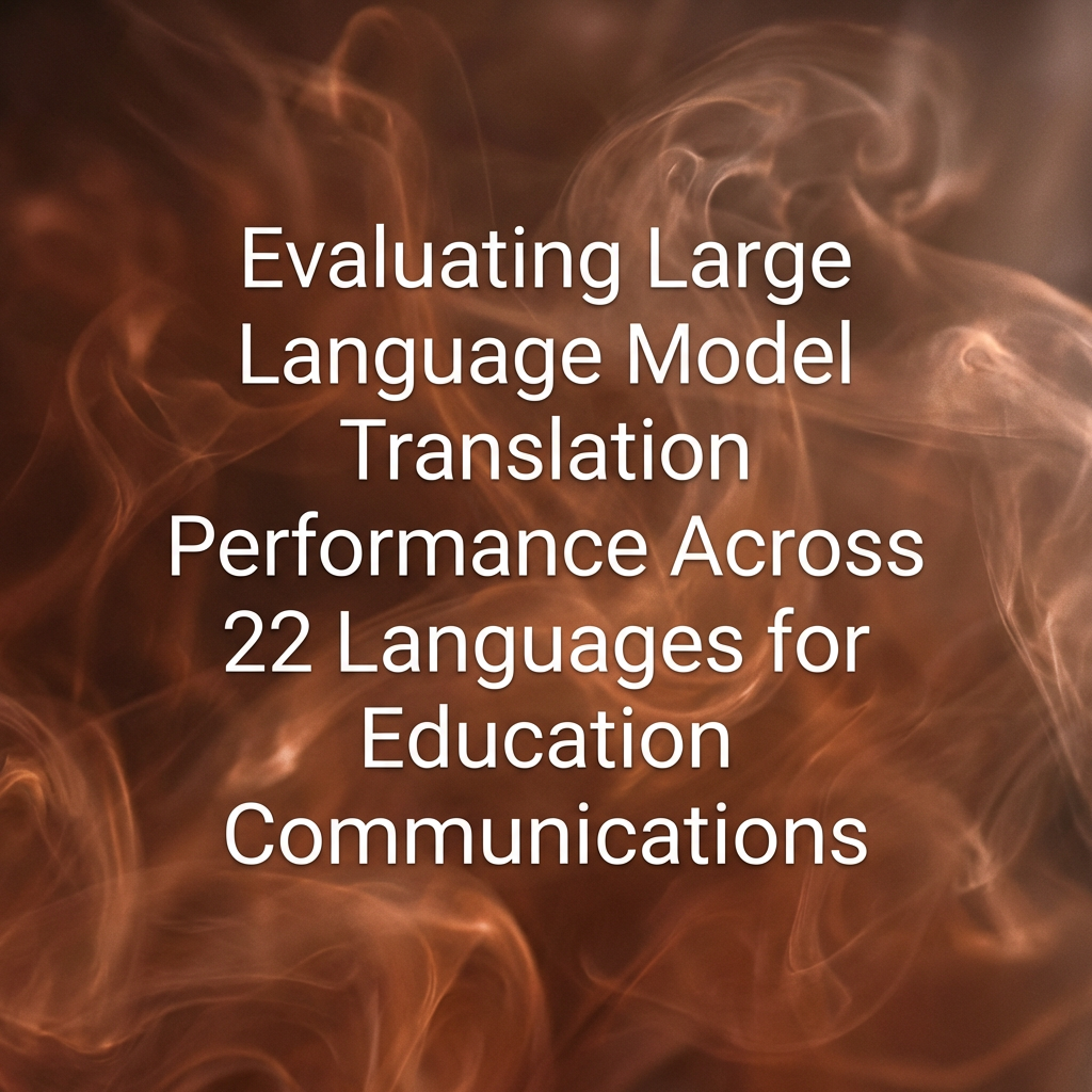 Evaluating Large Language Model Translation Performance Across 22 Languages for Education Communications